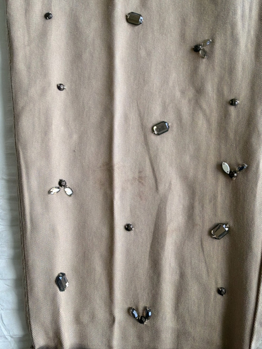 Chico's Rhinestone Khaki Ankle Pants Size 3 16W 16 Plus Size Curvy - Picture 7 of 7